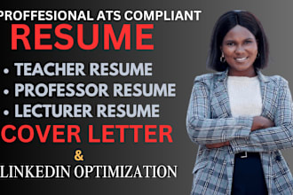 write teacher resume, lecturer resume, education, cover letter and linkedin