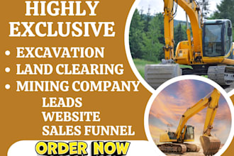 setup excavation service ads waterproofing archaeology excavation leads website