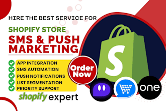 setup shopify store sms marketing postscript one ai txt cart firepush hextom app