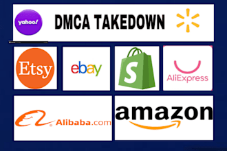 dmca takedown to remove infringing listing from shopify,etsy,walmart,ebay