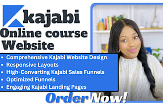 kajabi website design for online course kajabi website landing page sales funnel