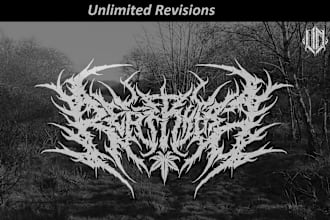 create awesome death metal, heavy metal, black metal font logo