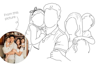 create a custom line portrait