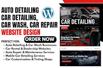dynamic auto detailing car detailing auto car repair website using crocoblock