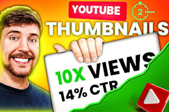 create professional, eye catching youtube thumbnails and SEO