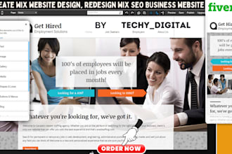 create wix website design, redesign wix website, build business wix  SEO website