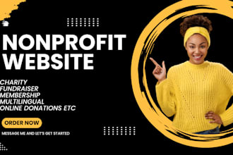 design a nonprofit website for donation fundraising charity crowdfunding grants