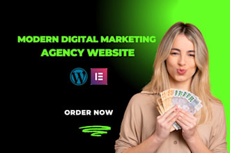 create modern digital marketing agency wordpress website