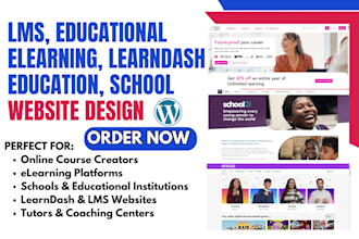 lms website education website elearning  educational school website crocoblock