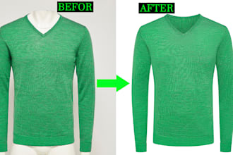 do ghost mannequin, wrinkle remove, photo manipulation