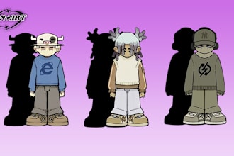 create,stylish ,unique ,custom ,invidual y2k, character