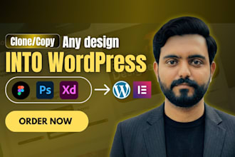 replicate or convert any design into wordpress