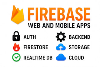 firebase auth, studio, database, storage, backend integration in web apps