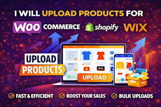 upload products for woocommerce, shopify or wix accurately