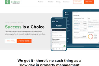 design property management website, buildium website, appfolio website