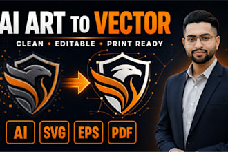 vector trace ai generated logo and artwork to print ready ai PDF svg eps files
