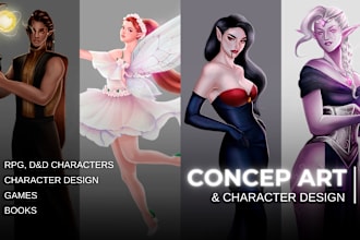 illustrate the character design of your rpg character or oc