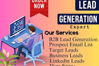 b2b lead generation, leads prospecting by linkedin, data enrichment