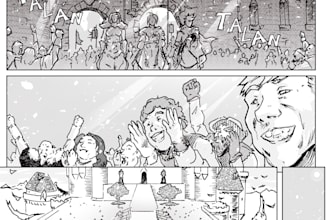design your comic pages in my particular style in black and white or color