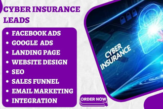 generate cyber insurance leads cyber landing page insurance website sales funnel