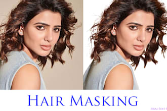 do hair masking with transparent background, cut out photos