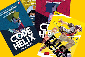 write a professional comic or manga script ready for artists