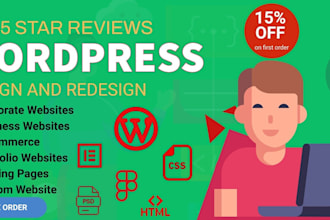build wordpress website, wordpress blog website or convert figma to elementor