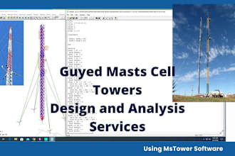 analyze the structural strength of guyed masts cell tower