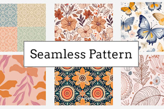 seamless patterns or prints for textiles and surfaces
