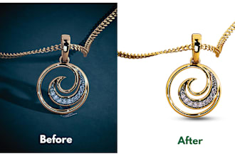 do high end jewelry retouching for ecommerce