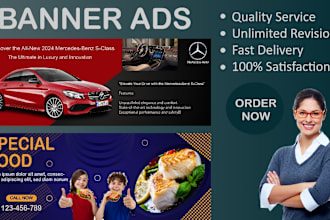design product banner ads, facebook banner and website banner
