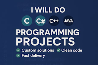 do c, c sharp cpp, java, programming projects