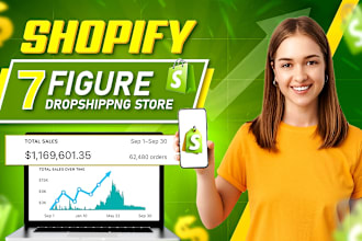 create a high converting shopify dropshipping store or shopify website