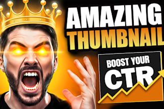 create best amazing attractive youtube thumbnail design