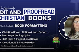 be your christian book editor, book editing and proofreading