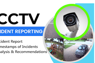 review the video footage of your cctv cameras for incidents and produce a report