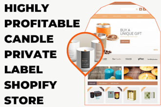 design 7figure candle shopify store private label candle dropshipping store