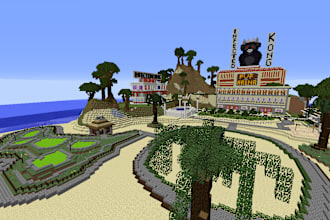 build survival base, castle, city or structure in minecraft