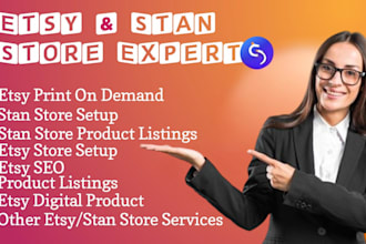 setup etsy stan store digital products, stan store design, stan store marketing
