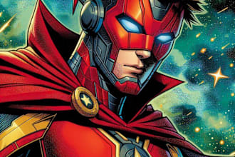 marvel dc custom comics superhero portrait
