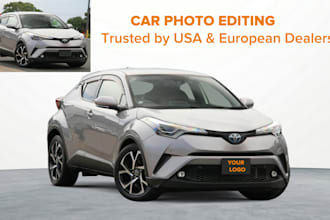 professional car photo editing and background replacement