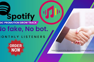 increase spotify monthly listeners, playlist followers streams spotify promotion