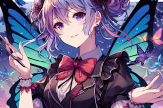 draw a anime or manga characters or portraits