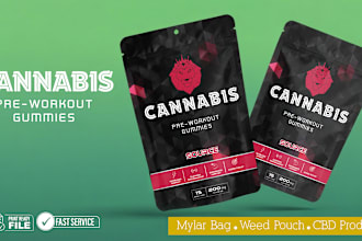 design marijuana, cbd product, hemp, weed label, mylar bag and pouch packaging