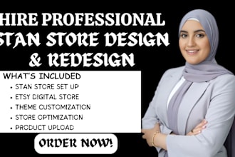 do stan store set up shopify website design product upload stan store expert