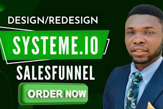 build high converting systeme io sales funnel and systeme io redesign, clixlo
