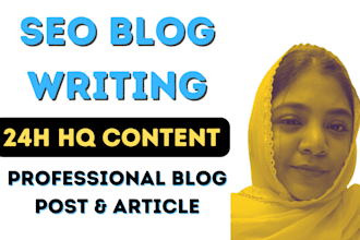 write HQ SEO blog writing and articles on any topic in 24h