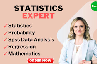 do business statistics, probability, regression, spss data analysis, and excel
