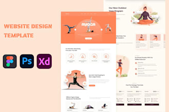 design figma website, landing page, web template website design