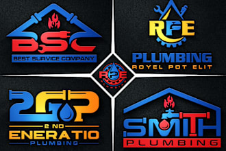 design plumbing heating oil gas air conditioning logo